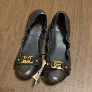 Tory Burch Black Flats